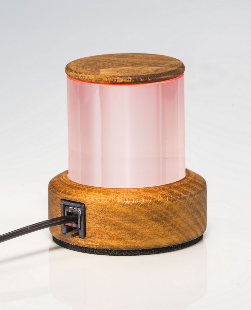 PunchLight Studio Warning Lamp LED Wood PunchLight Studio Warning Lamp LED Wood