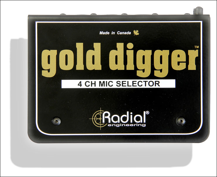 Radial Gold Digger 4-Channel Mic Selector Radial Gold Digger 4-Channel Mic Selector