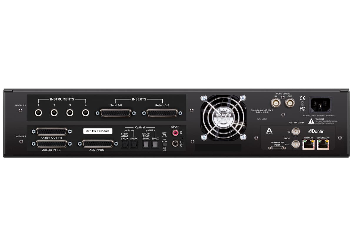 Apogee Symphony I/O Mk II 8X8+8MP Dante Apogee Symphony I/O Mk II 8X8+8MP Dante