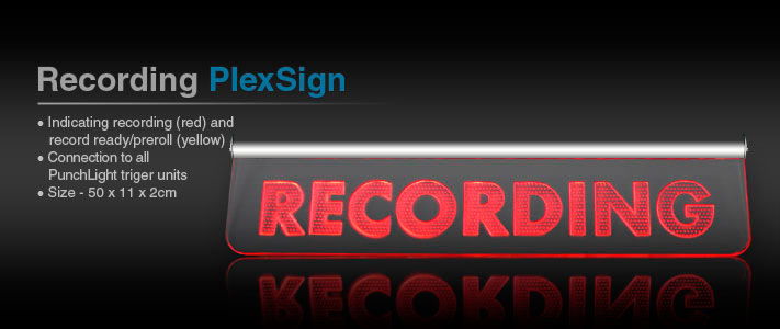PunchLight Recording PlexSign Mini LED PunchLight Recording PlexSign Mini LED